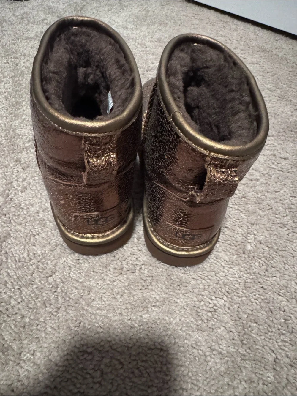UGG Kids Metallic Bronze Short Boots